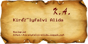 Királyfalvi Alida névjegykártya